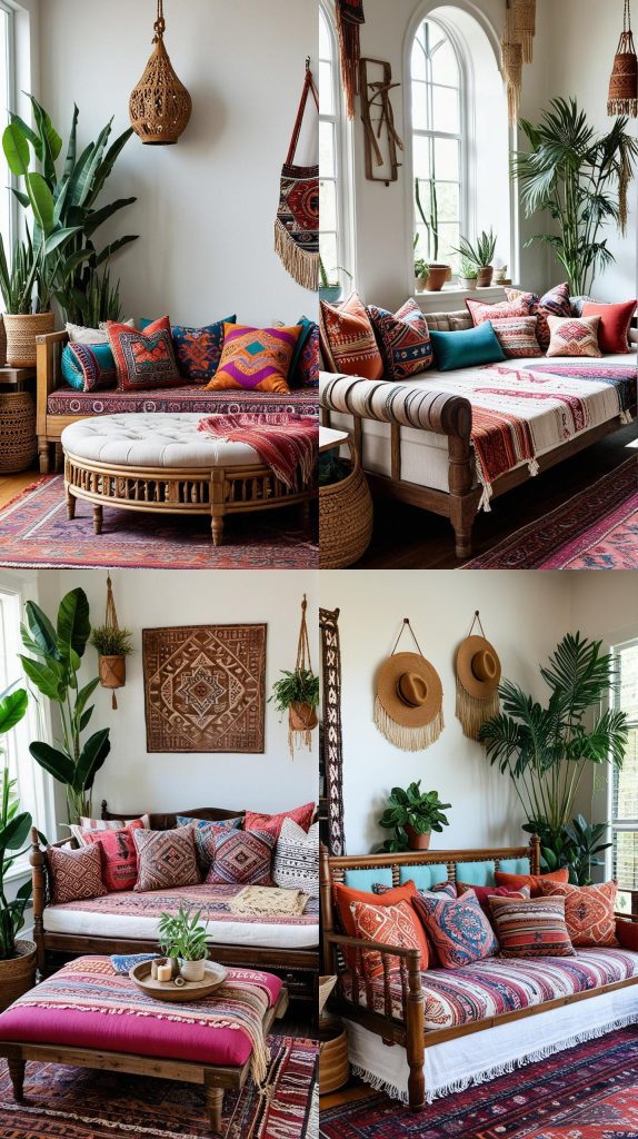 Incorporate a Daybed for Versatile Seating-Boho Chic Living Room