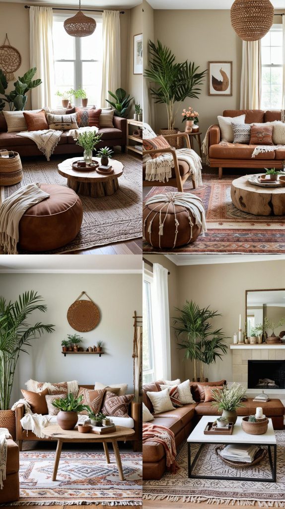 Choose Earthy Tones for a Grounded Palette-Boho Chic Living Room