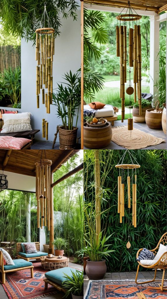 13. Bamboo Wind Chimes-Boho Outdoor Patio