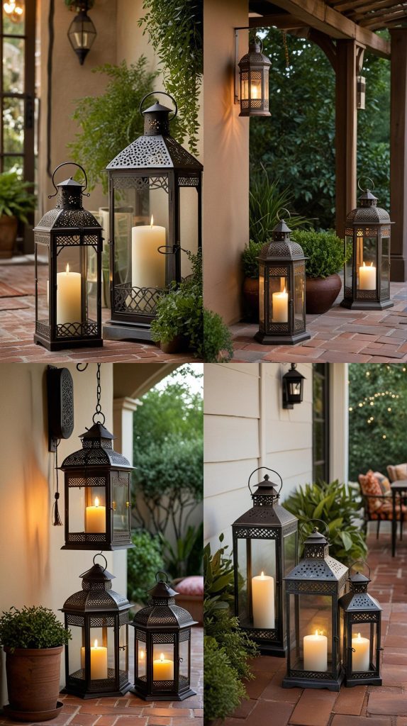 19. Antique Metal Lanterns-Boho Outdoor Patio