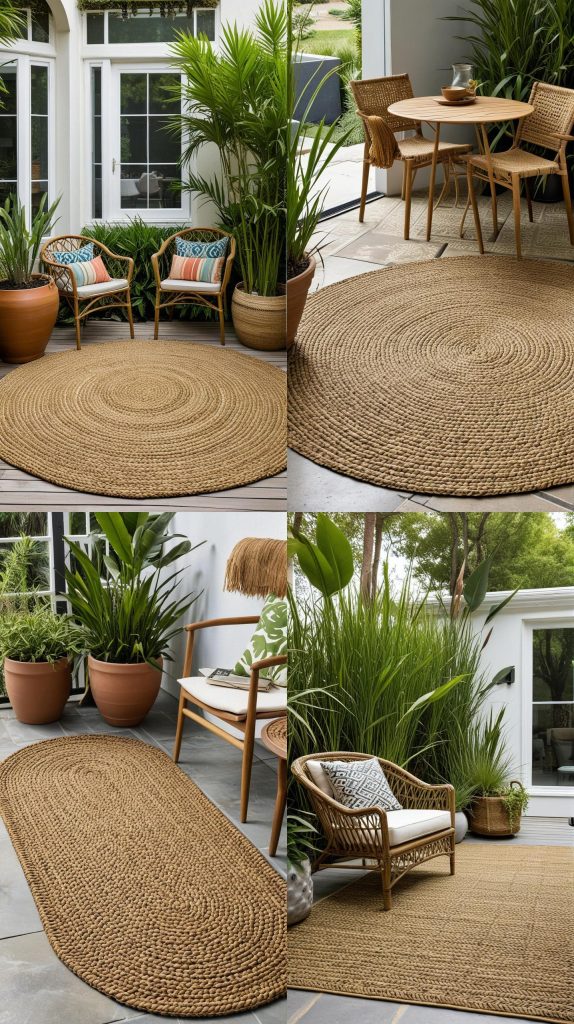 29. Seagrass Outdoor Mats-Boho Outdoor Patio