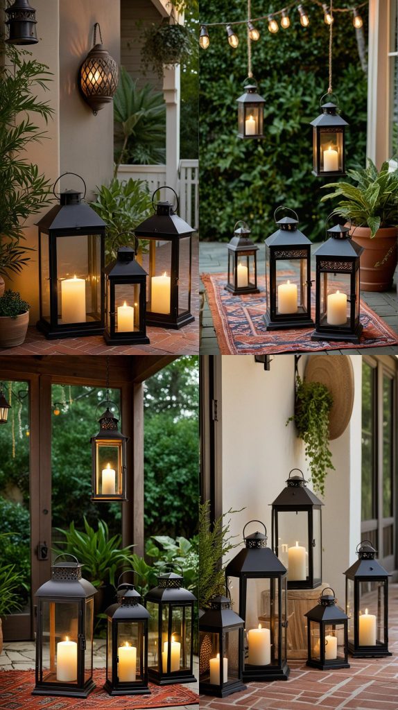 3. Vintage Lantern Collection-Boho Outdoor Patio