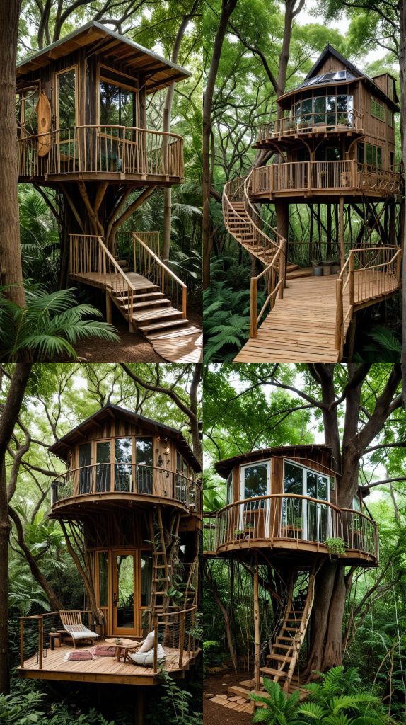 Eco-Friendly Oasis-Boho Treehouses