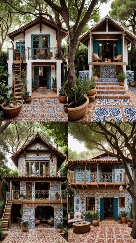 Chic Mediterranean Abode-Boho Treehouses