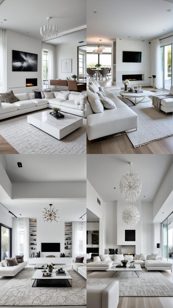 Contemporary Cool-white Living Room