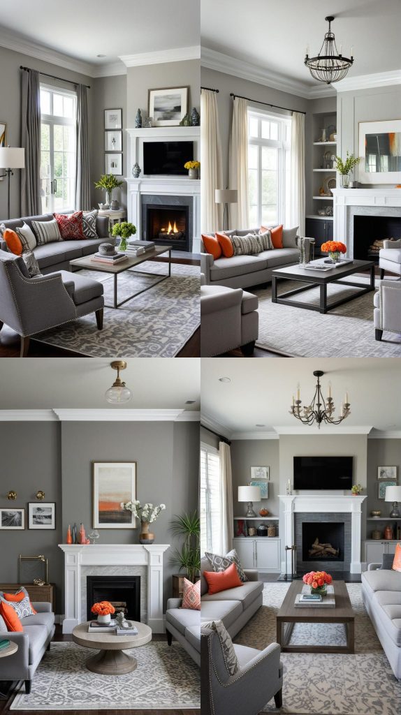 Design 14: Transitional Timelessness-grey Living Room