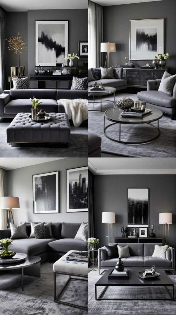 Design 15: Urban Grey Sophistication-grey Living Room