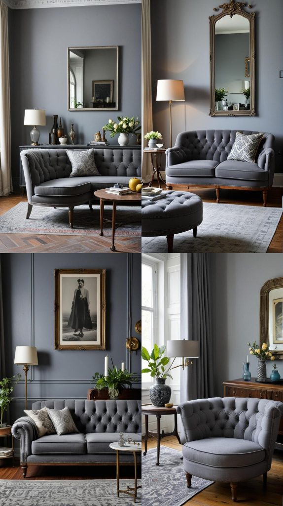 Design 16: Vintage Grey Vibes-grey Living Room