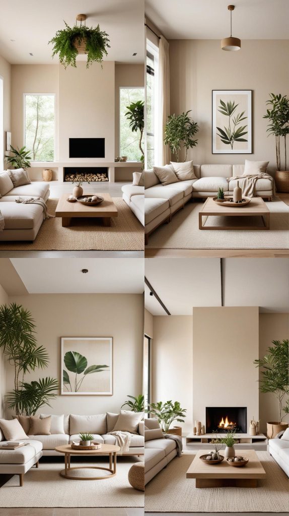 Design 18: Zen Den in Beige-Beige Living Room Design