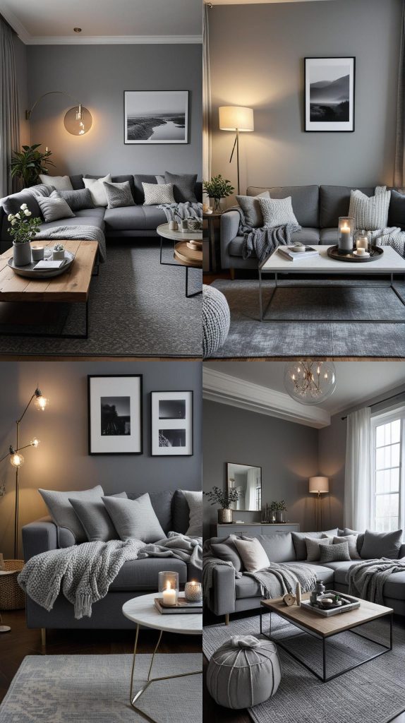 Design 2: Cozy Grey Retreat-grey Living Room