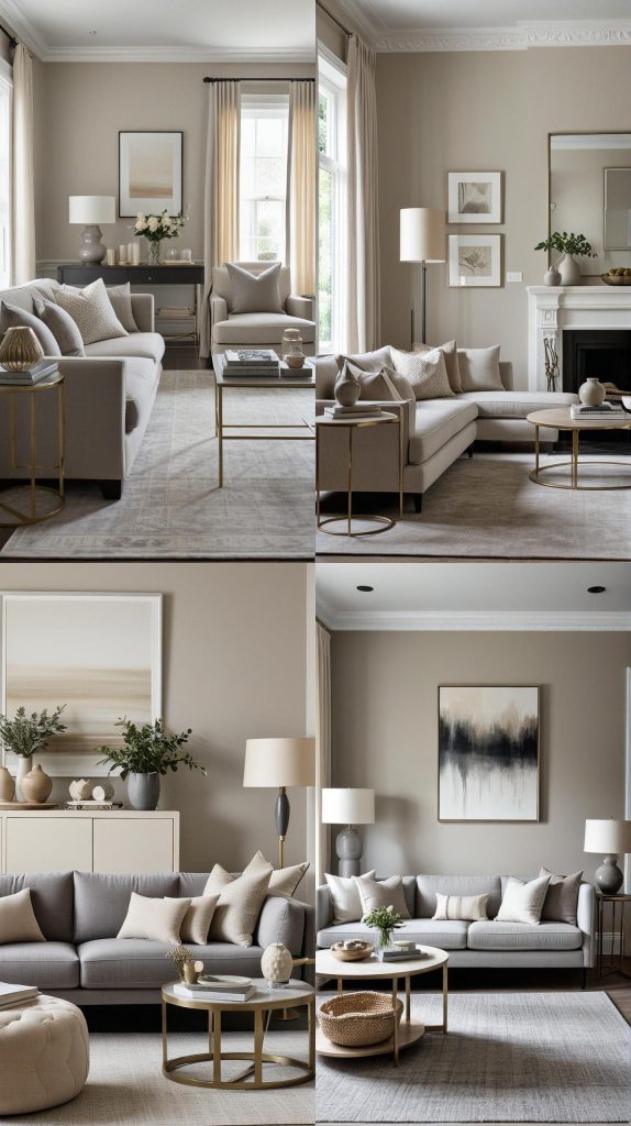 Design 20: Beige and Grey Harmony-grey Living Room