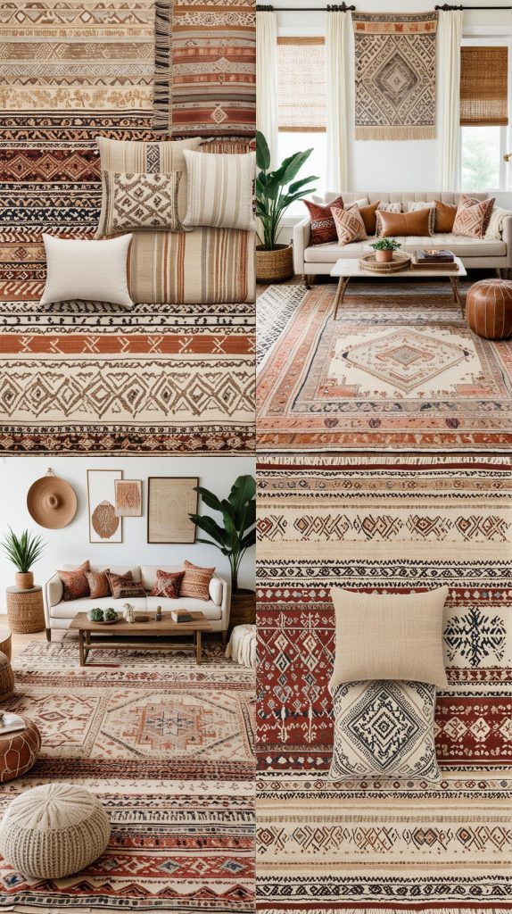 Design 4: Bohemian Beige Retreat-Beige Living Room Design