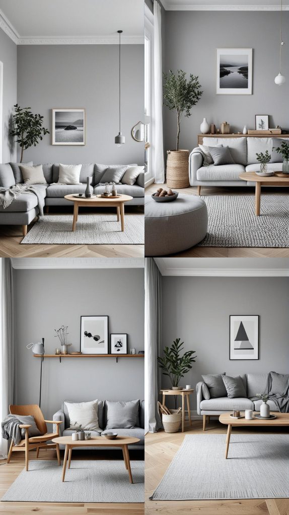 Design 4: Scandinavian Simplicity-grey Living Room