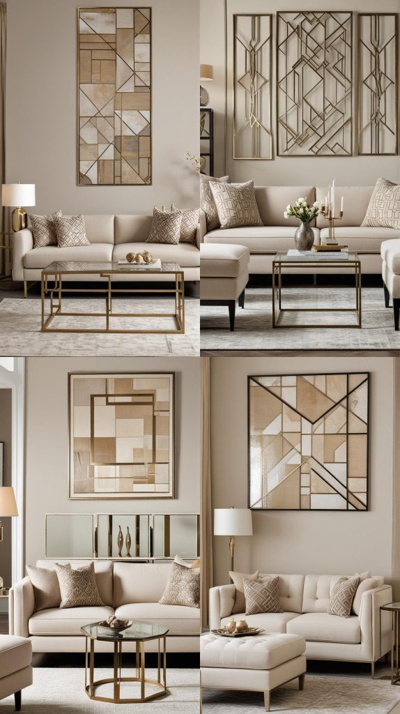 Design 5: Contemporary Chic Beige-Beige Living Room Design