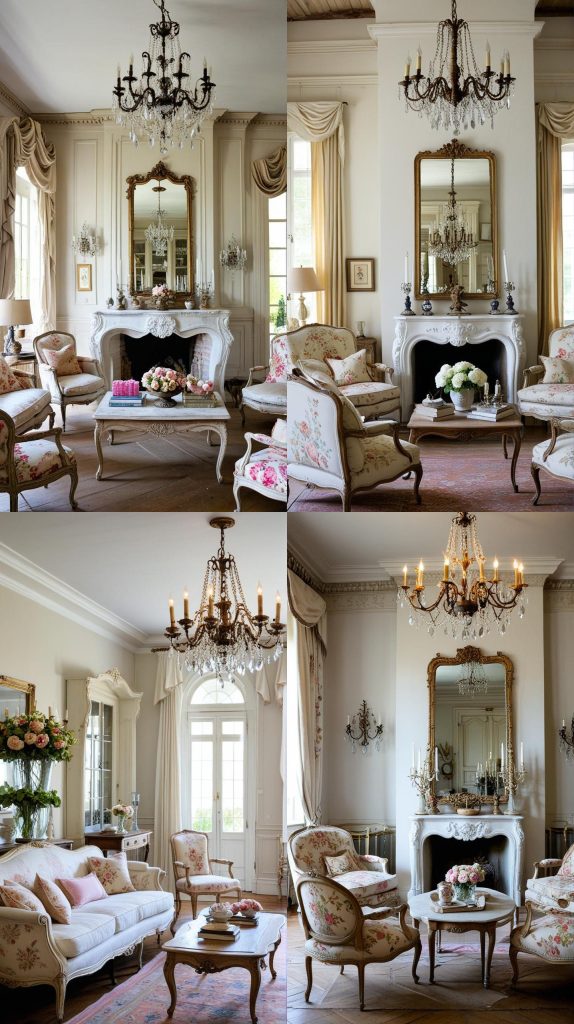 French Country-white Living Room