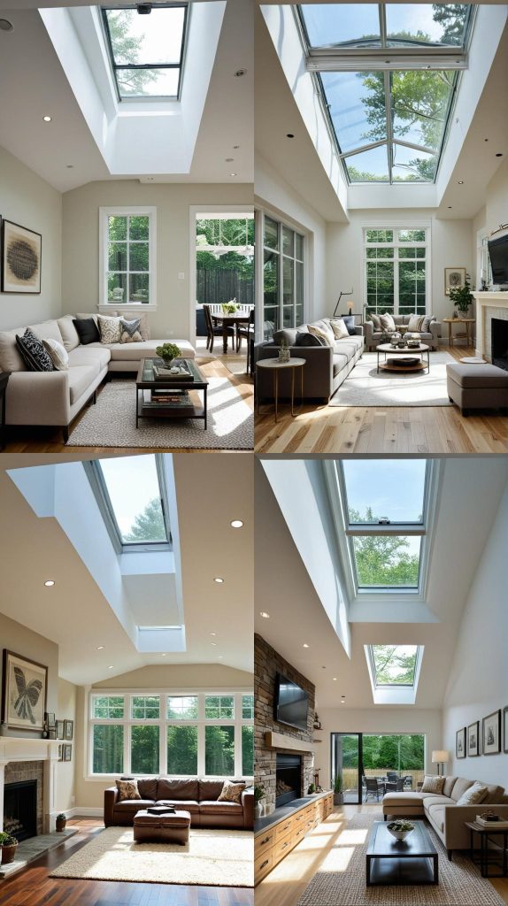 Install a Skylight to Increase Natural Light-Long Narrow Living Room