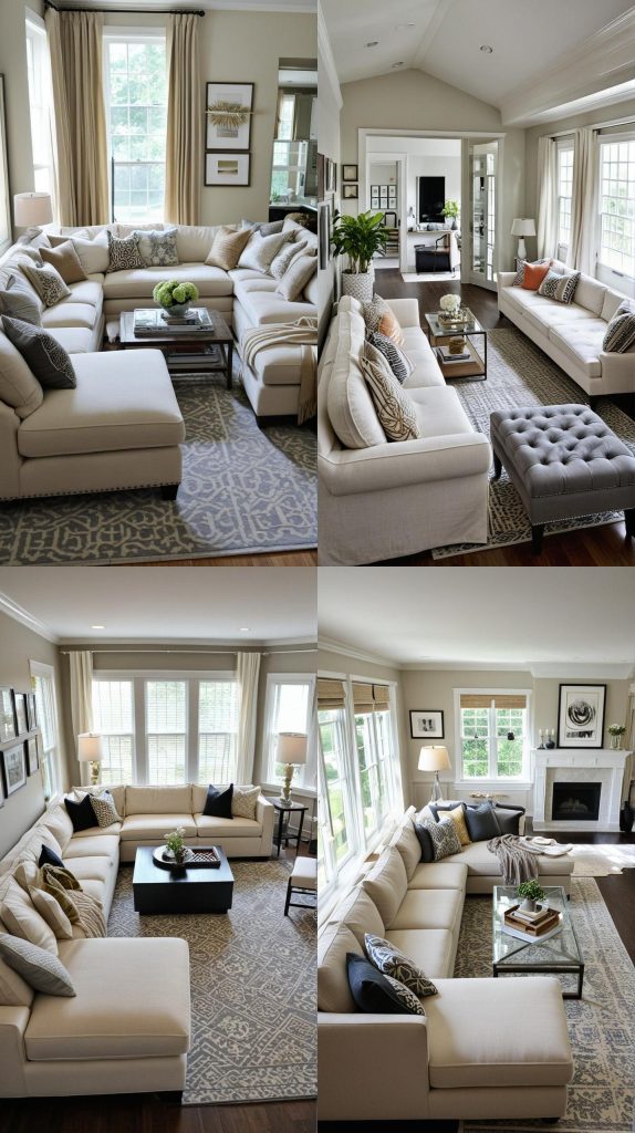 Choose a Sectional with a Chaise for Flexibility-Long Narrow Living Room