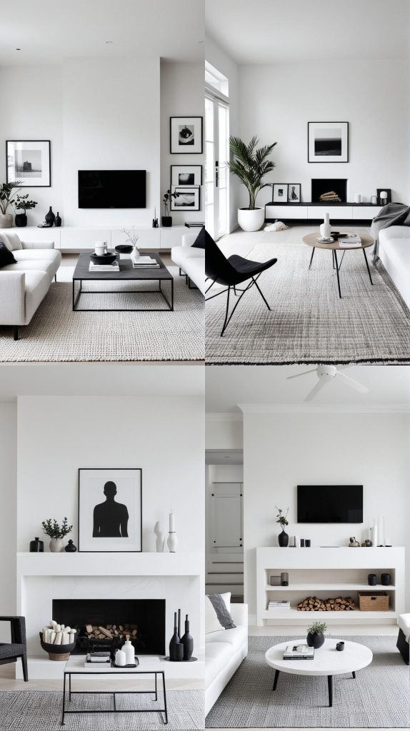 Minimalist Retreat-white Living Room