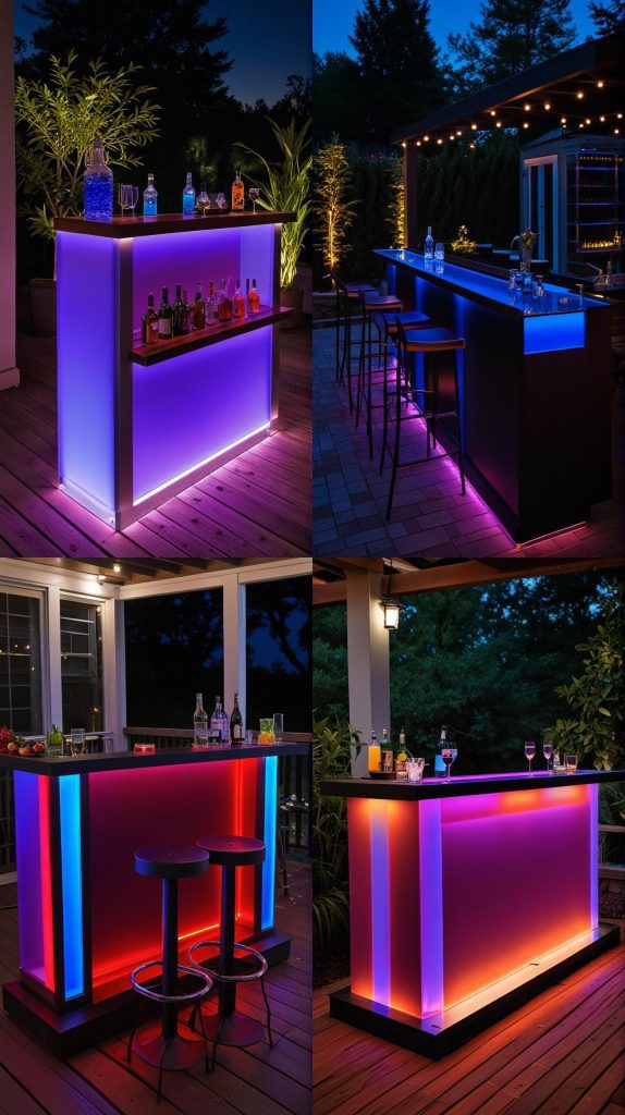 11. LED-Lit Bar-Outdoor Bar