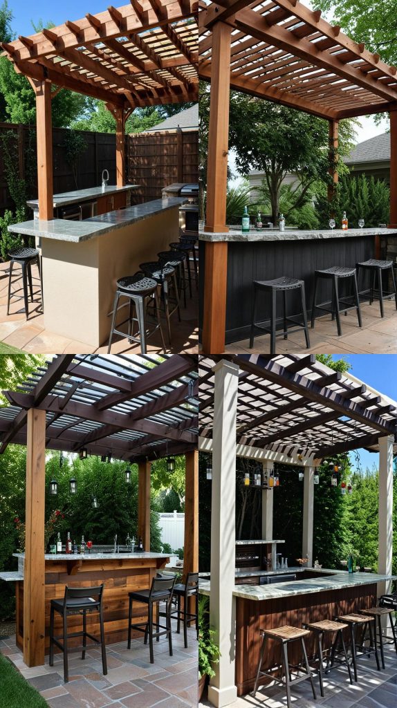 13. Pergola-Covered Bar-Outdoor Bar