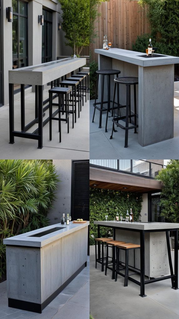 23. Concrete and Steel Bar-Outdoor Bar