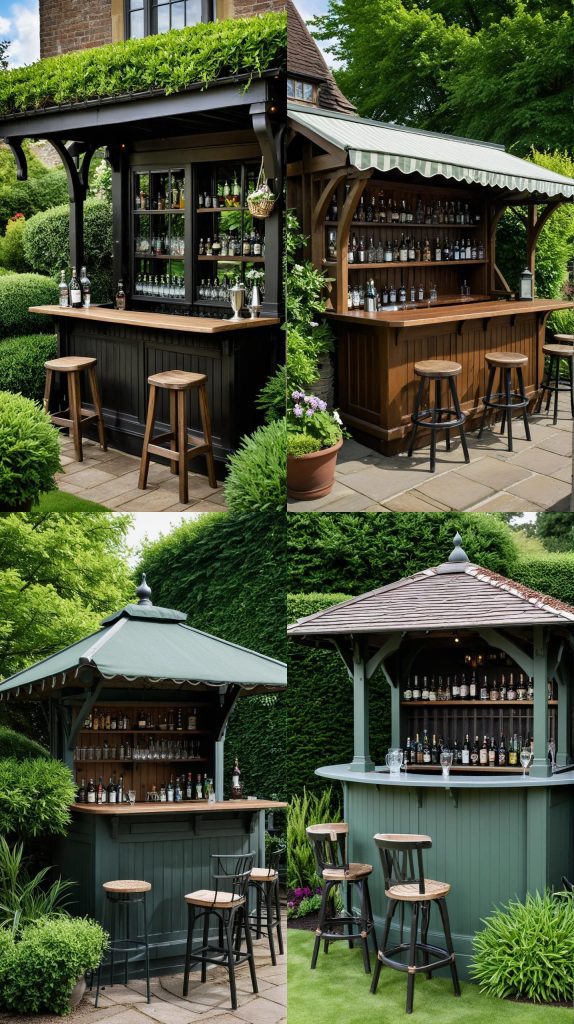 27. Traditional English Garden Bar-Outdoor Bar