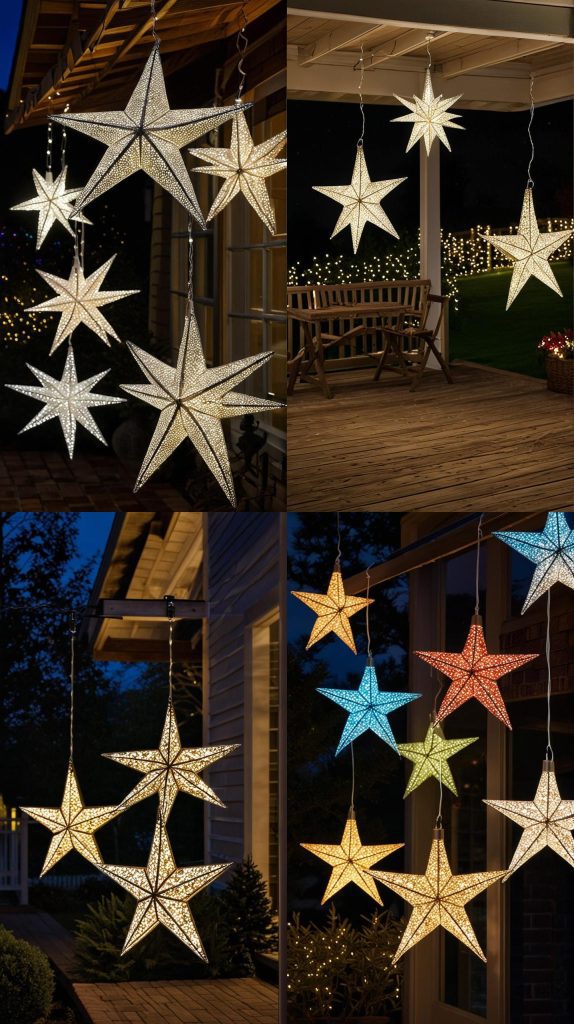 Hang Large LED Stars for a Celestial Theme-Outdoor Christmas Light