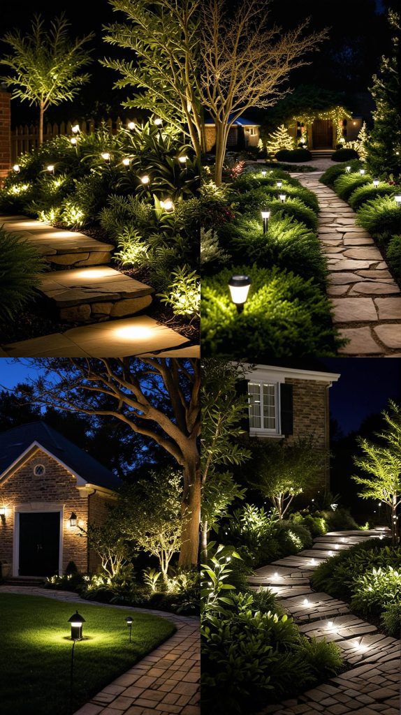 Highlight Garden Features with Spotlights-Outdoor Christmas Light