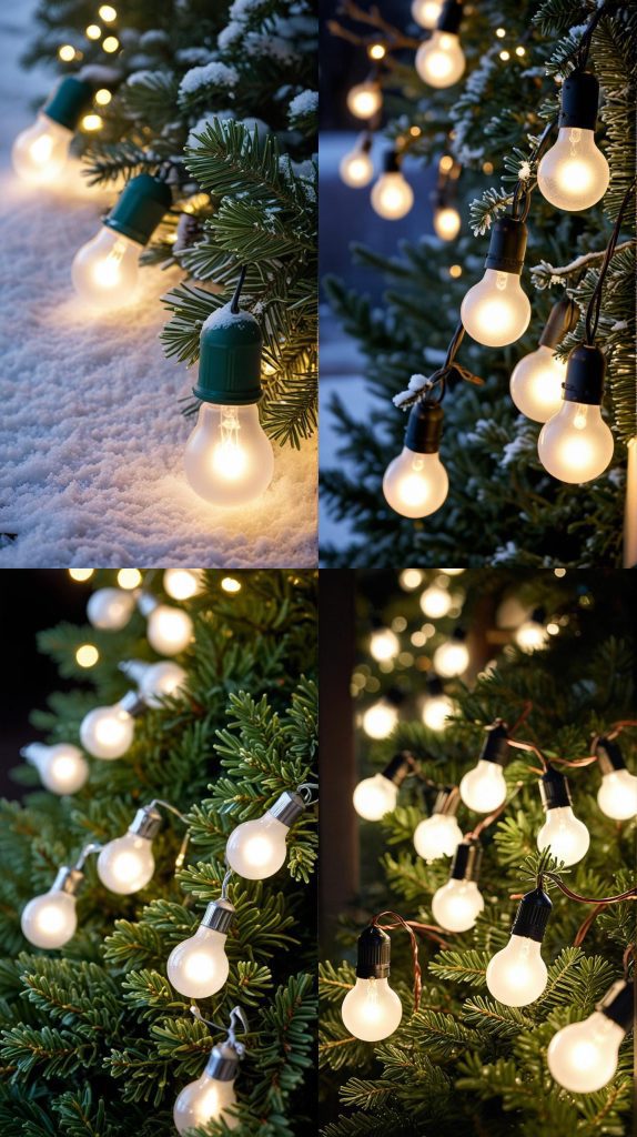 Use Frosted Bulbs for a Soft Glow-Outdoor Christmas Light