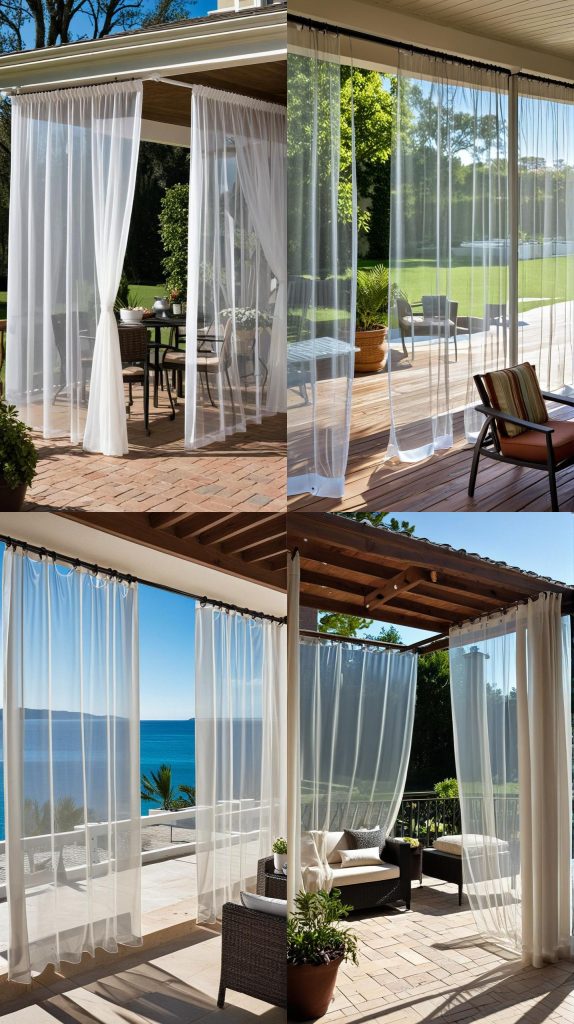 17. Transparent Vinyl Curtains-Outdoor Patio Curtain