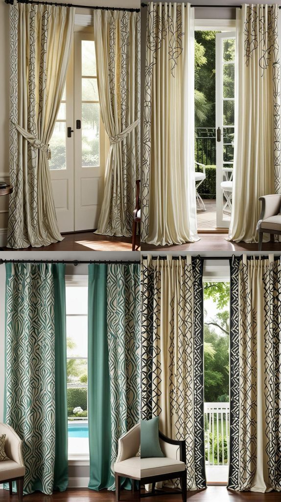 20. Art Deco Pattern Curtains-Outdoor Patio Curtain