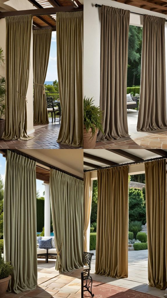 21. Outdoor Velvet Drapes-Outdoor Patio Curtain