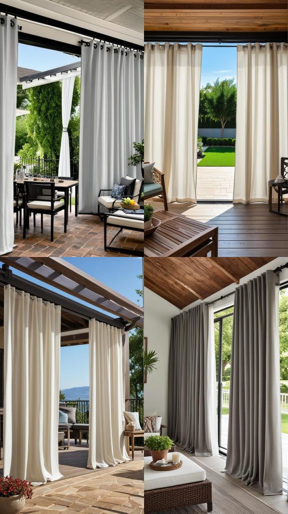 5. Motorized Smart Curtains-Outdoor Patio Curtain