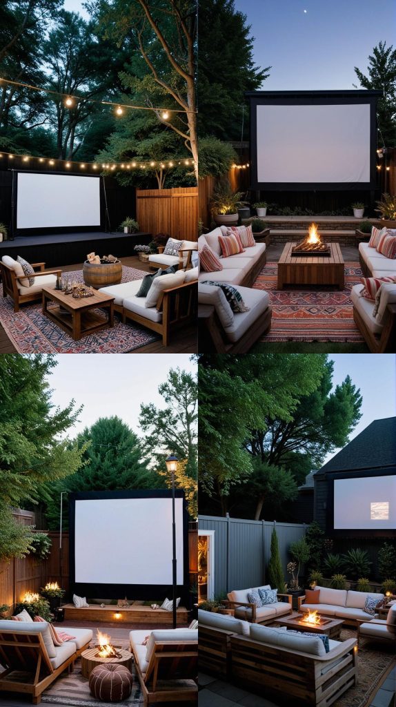 Backyard Movie Theater-Outdoor Room