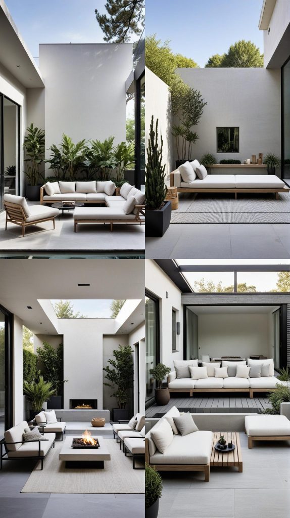 Modern Minimalist Lounge-Outdoor Room