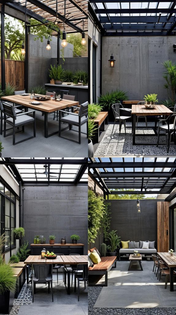 Industrial Chic Patio-Outdoor Room