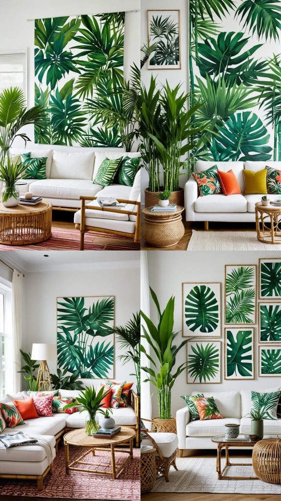 Tropical Paradise-white Living Room